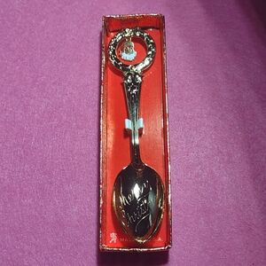 Vintage Souvenir Spoon US Collectible Merry Christmas Santa Charm